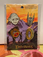 Loungefly LORD OF THE RINGS 4 Piece Enamel Pin Set SEALED ON CARD LOTR NEW
