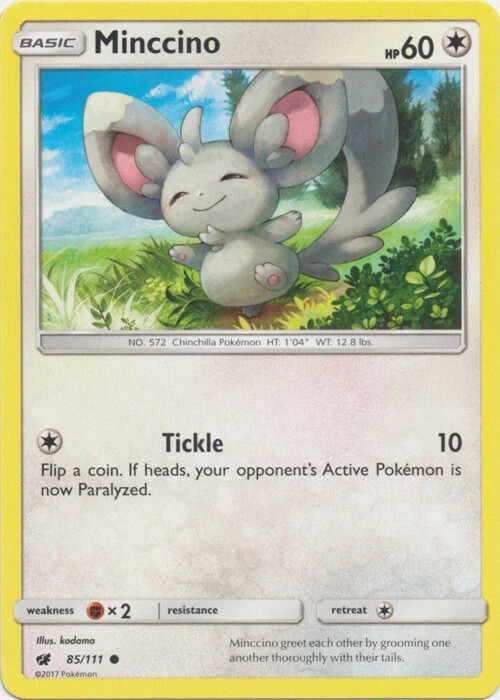 Pokemon Minccino - 85/111 - Common NM-Mint Crimson Invasion