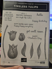 Slightly Used Stampin Up Set - Timeless Tulips. birthday, spring, mothers day