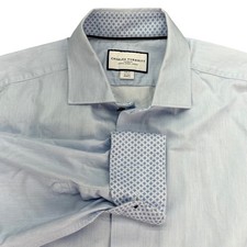 Charles Tyrwhitt Slim Fit Light Blue Pinstripe Dress Shirt 16 35in