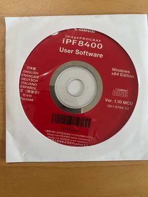 Canon IPF8400 Plotter, OEM 64 bit  installation single DVD/CD