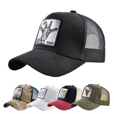 Fashion Trucker Caps with Embroidery Goat Patch Four Seasons Snapback Baseball C