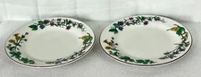 Citation WOODHILL Set of 2 Salad Plates Stoneware Floral Rim 7 1/2" XLNT Cond