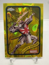 2025 Topps Chrome Marvel Silver Samurai #59 Yellow Lava Refractor