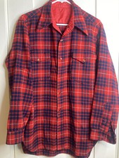Vintage 1970’s Pendleton Virgin Wool Shirt Made In USA Men’s Medium READ