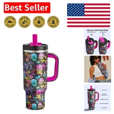 Travel-Friendly 40 oz Stainless Steel Tumbler - Fits Cup Holders with Style