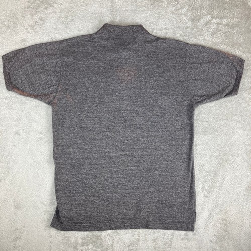 Consensus Polo Shirt Mens Medium Gray Heathered Cotton Casual Short Sleeve - Picture 2 of 8