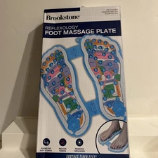 Brookstone Reflexology FOOT MASSAGE PLATE  REDUCES TENSION RELIEVES PAIN NIB