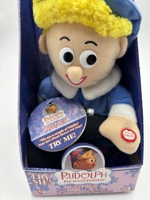 Gemmy Rudolph Hermey Animated Plush Elf Singing Dancing w/ Box WORKING