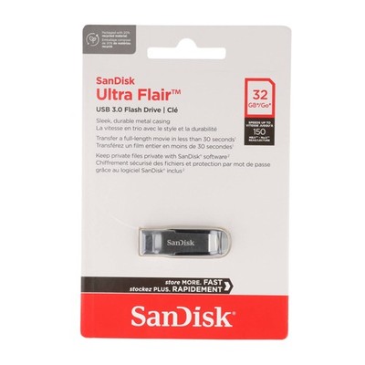Sandisk USB 3.0 Stick 32GB, Ultra Flair Typ-A, (R) 150MB/s, SecureAccess, Retail