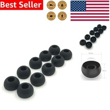 Durable Large Black Silicone Earbud Tips - 10 Pairs for All Your Listening Needs