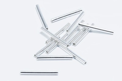 INWARIA Röhrchen 925 SILBER Ø 1,5/2 mm Röhre glatt gerade Tube Perle, SS92