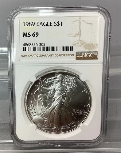 1989 American Silver Eagle - NGC - MS 69