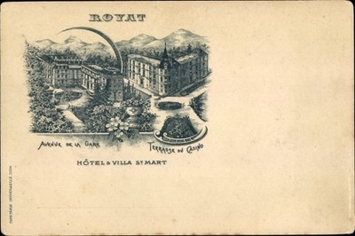 Ak Royat Puy de Dôme, Hotels et Villa Saint Mart, Avenue de la Gare - 3064791