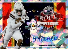 2021 Leaf Metal Draft #SP-OM1 Osirus Mitchell State Pride Auto Silver #/50