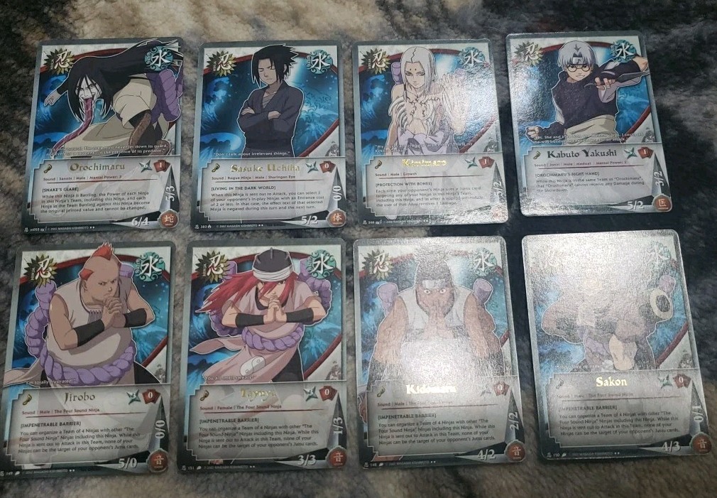 Sound Ninja Deck Core Naruto CCG Card Lot 1st Edition Rare Uchiha