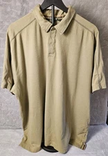 REI Co-op Organic Cotton Blend Polo Shirt Men’s XXL Khaki Outdoor Casual