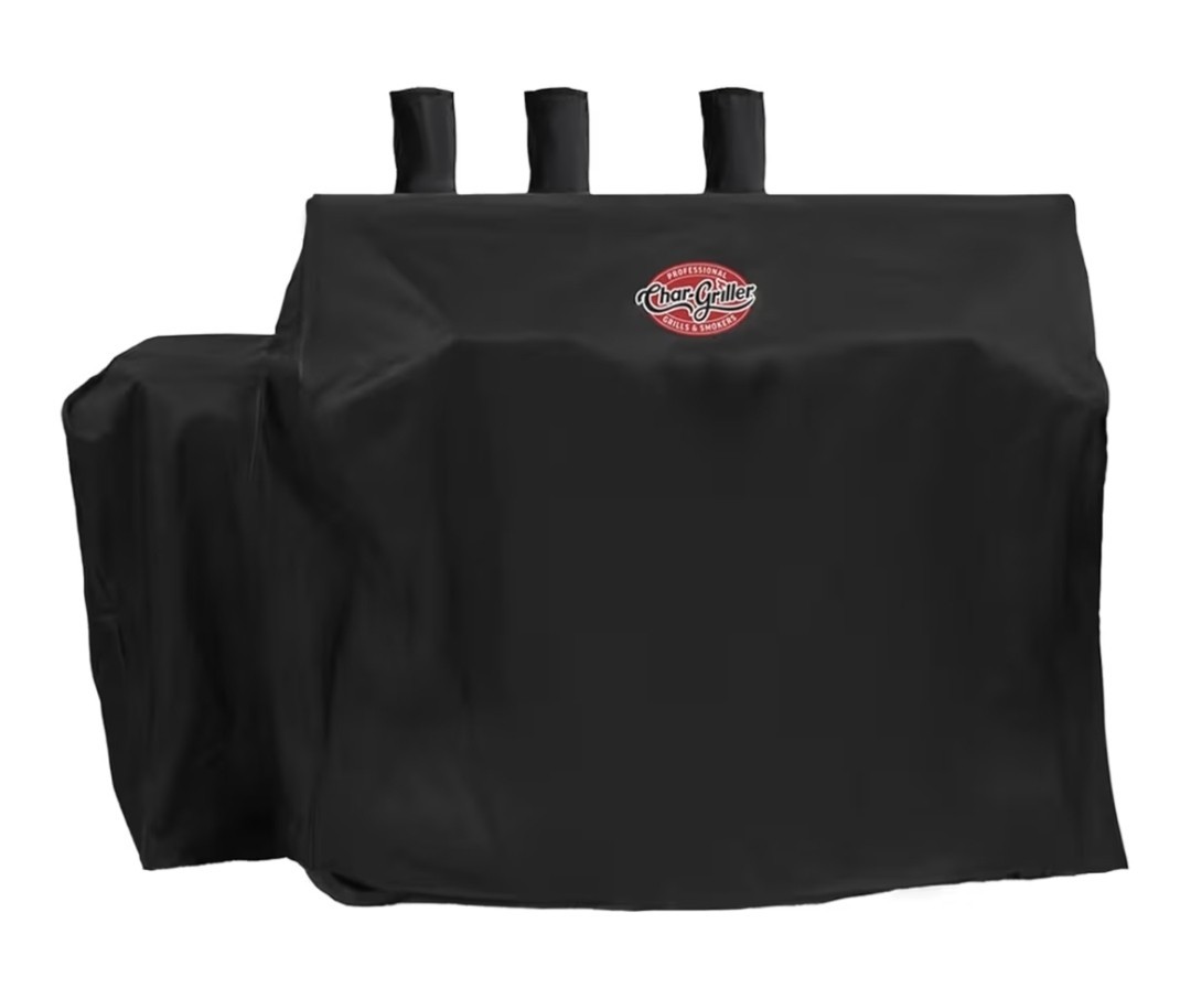 Char-Griller Grill Cover Fits Duo 5050 Gas & Charcoal Grill W Smoker Side 