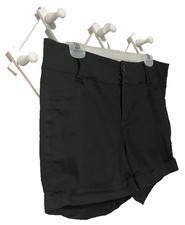 Women  s Black Cuffed Dress Shorts Size 16   Classic Fit Flat Front