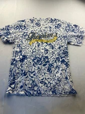 Port Company Essential Tee Medium Blue Thespians Theatre Association Mask Print