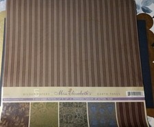 Miss Elizabeth's 5 Scrapbook Scrapbooking Papers EARTH TONE 12 x 12