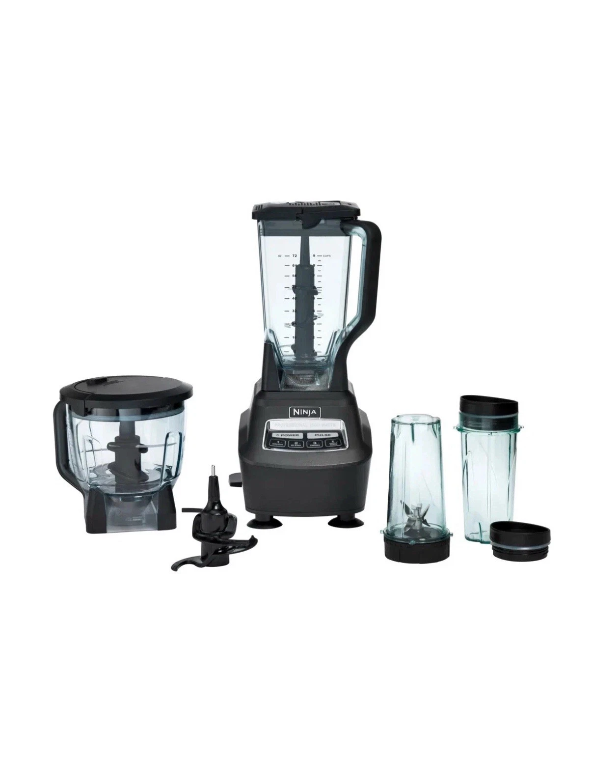 Ninja Mega Kitchen System 1500W Blender 72 oz Pitcher 8Cup Food Processor 4blade