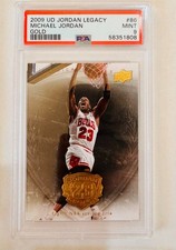Michael Jordan 2009 Upper Deck Jordan Legacy Gold Basketball Card PSA 9 Graded