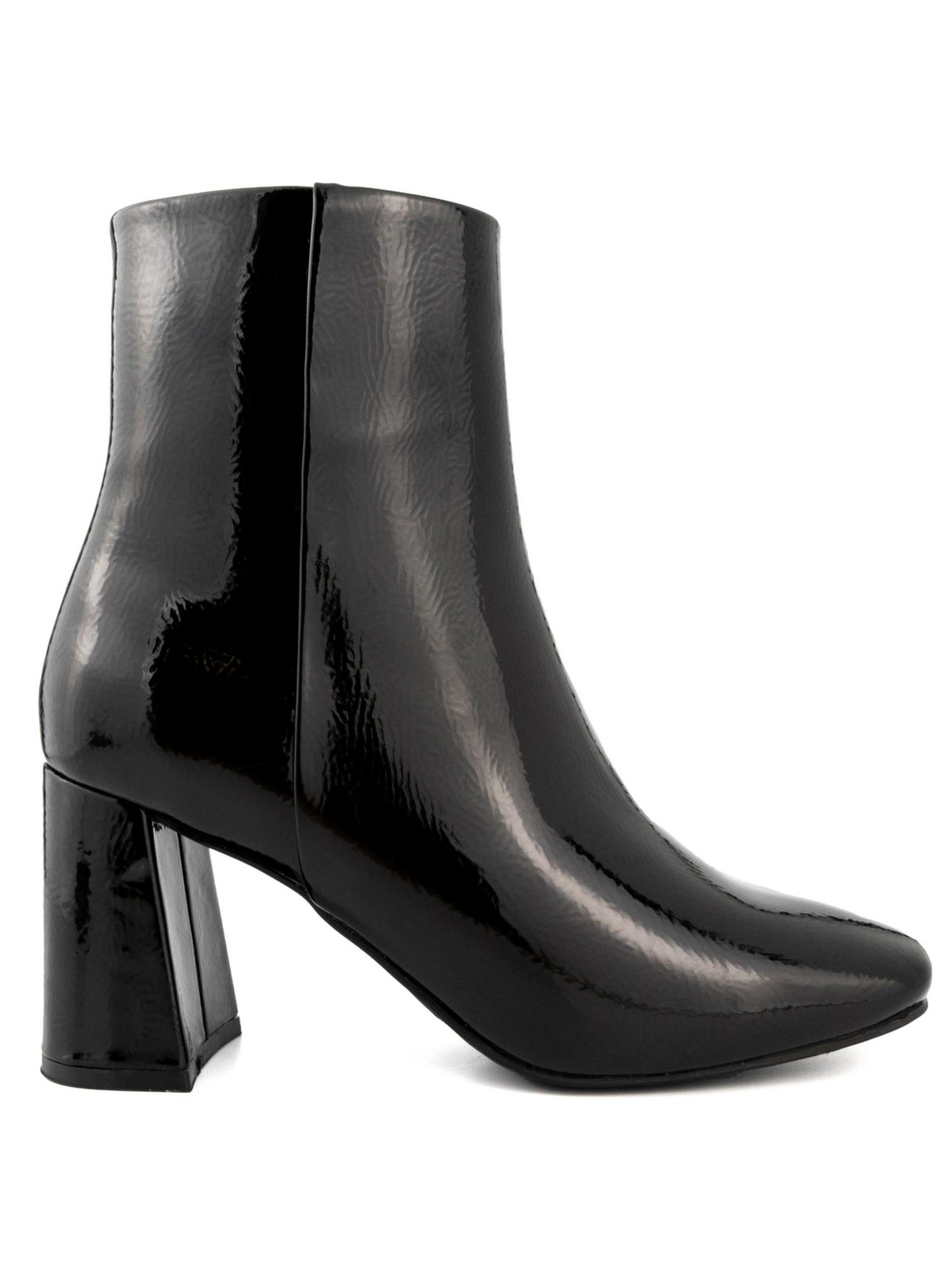 SUGAR Womens Black Padded Goring Elly Square Toe Block Heel Zip-Up Booties 7 M