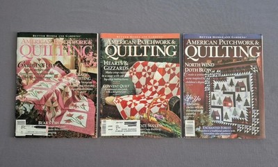 Three 1994 BH&G American Patchwork & Quilting Magazines With Patterns