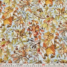 Petite Autumn Fairies 2008 Michael Miller Metallic Cotton FAT QUARTER 18" x 21"
