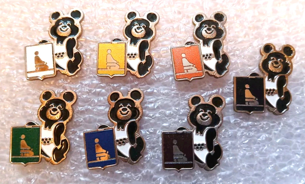 Lot 5 pin's pins Vintage Jeux Olympiques et Ski (Coca-Cola, Kodak, ESF) - Collection