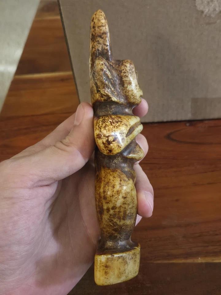 ONE-OF-A-KIND HAND CARVED GEMSTONE CYCLOPS PROTECTION IDOL STATUE MONSTER TOTEM - Image 4 of 4