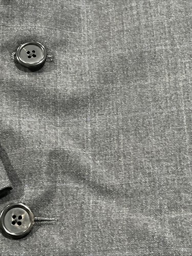 Hickey-Freeman Hombre Abrigo Gris Carbón 2-Btn Traje de Lana 42R 46 L - Imagen 10 de 16