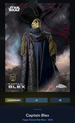 Captain Blex Debut Lava 10cc Legendary - Star Wars Card Trader Topps Chrome 2025