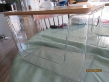 Acrylic Pantry Organizers; stackable; bamboo lids NEW IN BOX