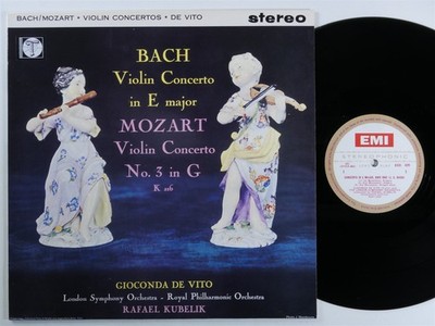 BACH/MOZART Violin Concertos DE VITO/KUBELIK EMI LP NM B855