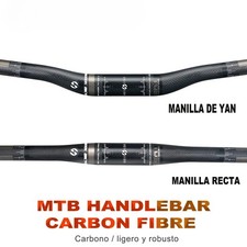 Carbon Fiber MTB Handlebar Flat/Riser Bar 31.8*580-760mm Bicycle Handlebar Parts