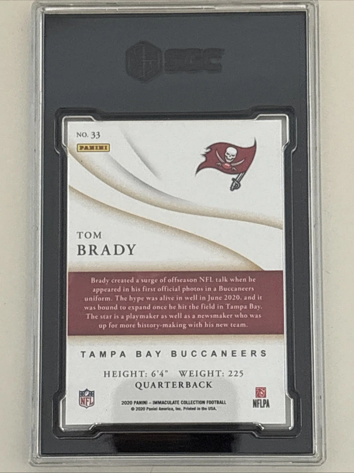 2020 Panini Immaculate Collection - Tom Brady #33 Res 12/25 (jersey number) - Image 2 of 3