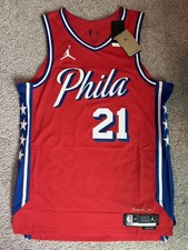 Authentic Jersey Joel Embiid Philadelphia 76ers Jordan Statement Size 48