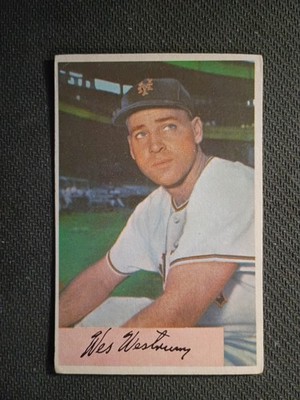 1954 Bowman #25 WES WESTRUM New York Giants VG 