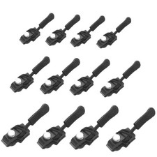 Zipper Repair Kit, 12pcs 3 Different Size Replacement Quick Black