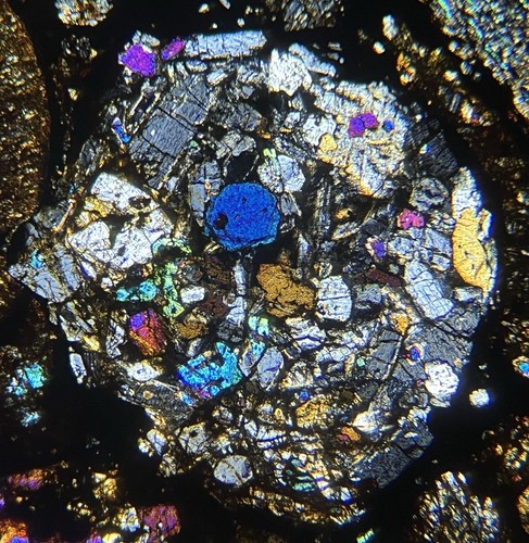 Meteorite NWA 16457 - LL3 Chondrite Chondrules WONDER ! Thin Section - Picture 6 of 14