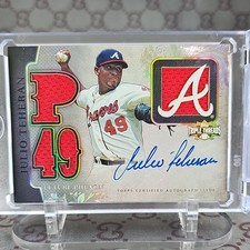 Topps 2014 Triple Threads Future Phenoms Julio Teheran Braves Auto MEM #07/99