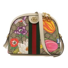 Borsa a tracolla Gucci GG GHW Ophidia GG 499621 tela rivestita bianca multicolore