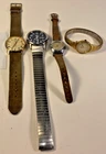 Lot of 4 Vintage TIMEX Wrist Watch Lot  Electric - Quartz -  Indiglo For Repairs