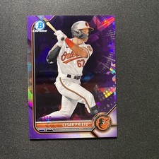 2022 Bowman Chrome Draft Sapphire Cesar Prieto Purple Refractor #/10 Cardinals
