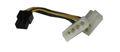 PCI Express Strom Kabel Power 6-polig für Grafikkarten 1x 6-pol 2x 4-pin HDD neu