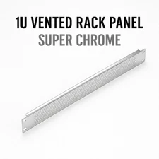 1U 19” Chrome Rack Panel – Super Mirror Finish for Guitar Amps & Studio Rigs