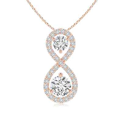 ANGARA 0.73 Ct Natural Diamond Pendant Necklace in 14K Solid Gold (H, SI2)