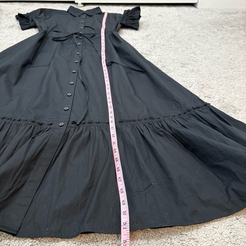 NWT J. Crew 2024 Amelia Maxi Shirtdress in Cotton Poplin Black Size S - Picture 11 of 12